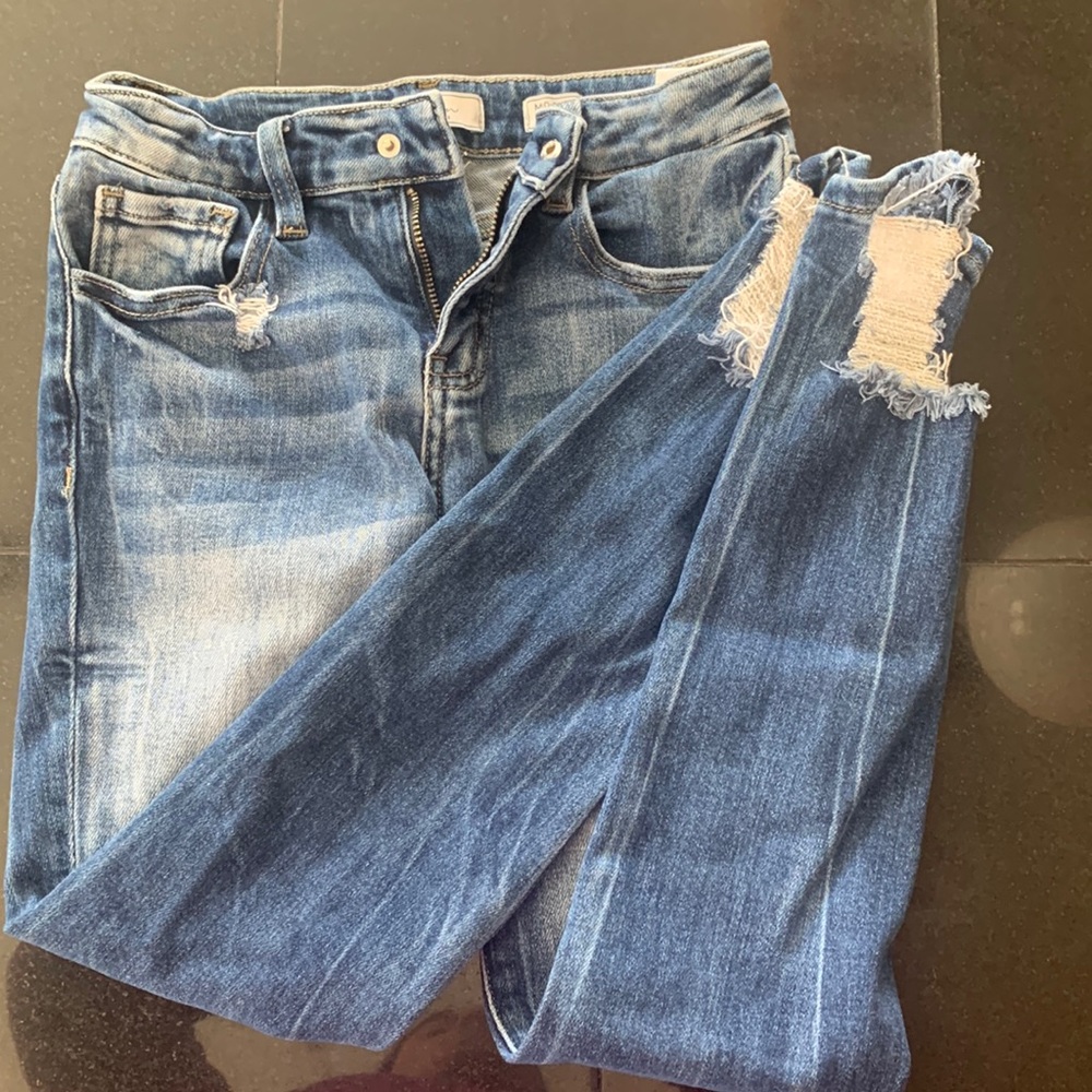 mid-rise slim fit ankle skinny jeans